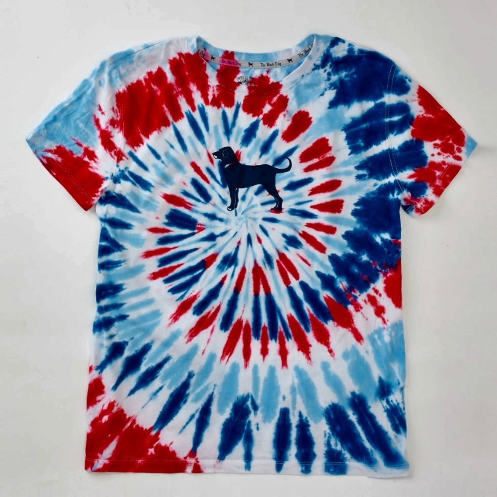 NWOT The Black Dog Martha's Vineyard USA Olympic Ladies Liberty tie dye shirt MV